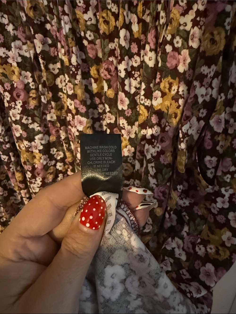 torrid Black Floral V-Neck Tiered Dress with Pink & Yellow Blooms - Picture 6 of 6
